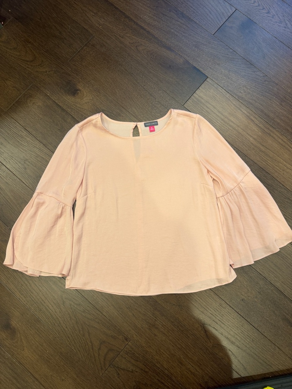 Vince Camuto Light Blush Pink Bell-Sleeve Blouse XS - C31-024